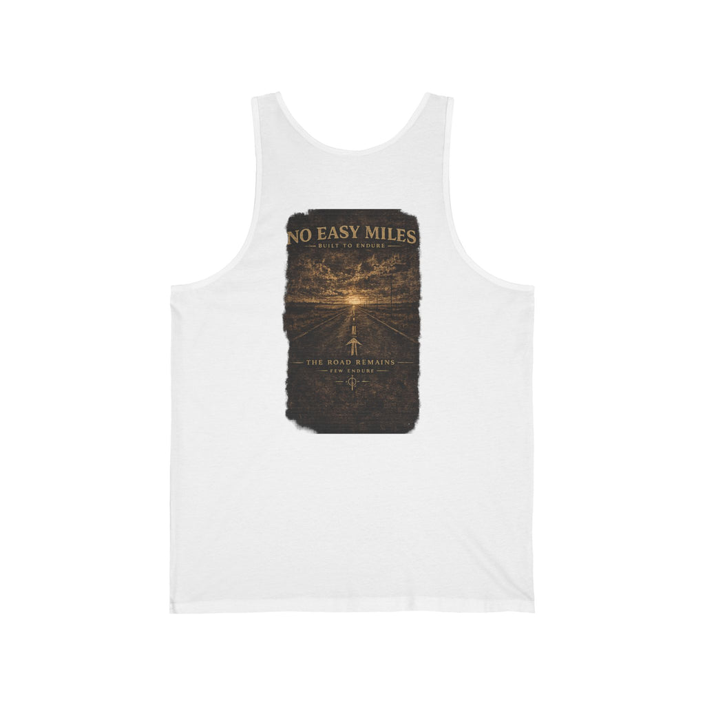 No Easy Miles Tank Top — Vintage Road Trip Graphic Jersey Tank