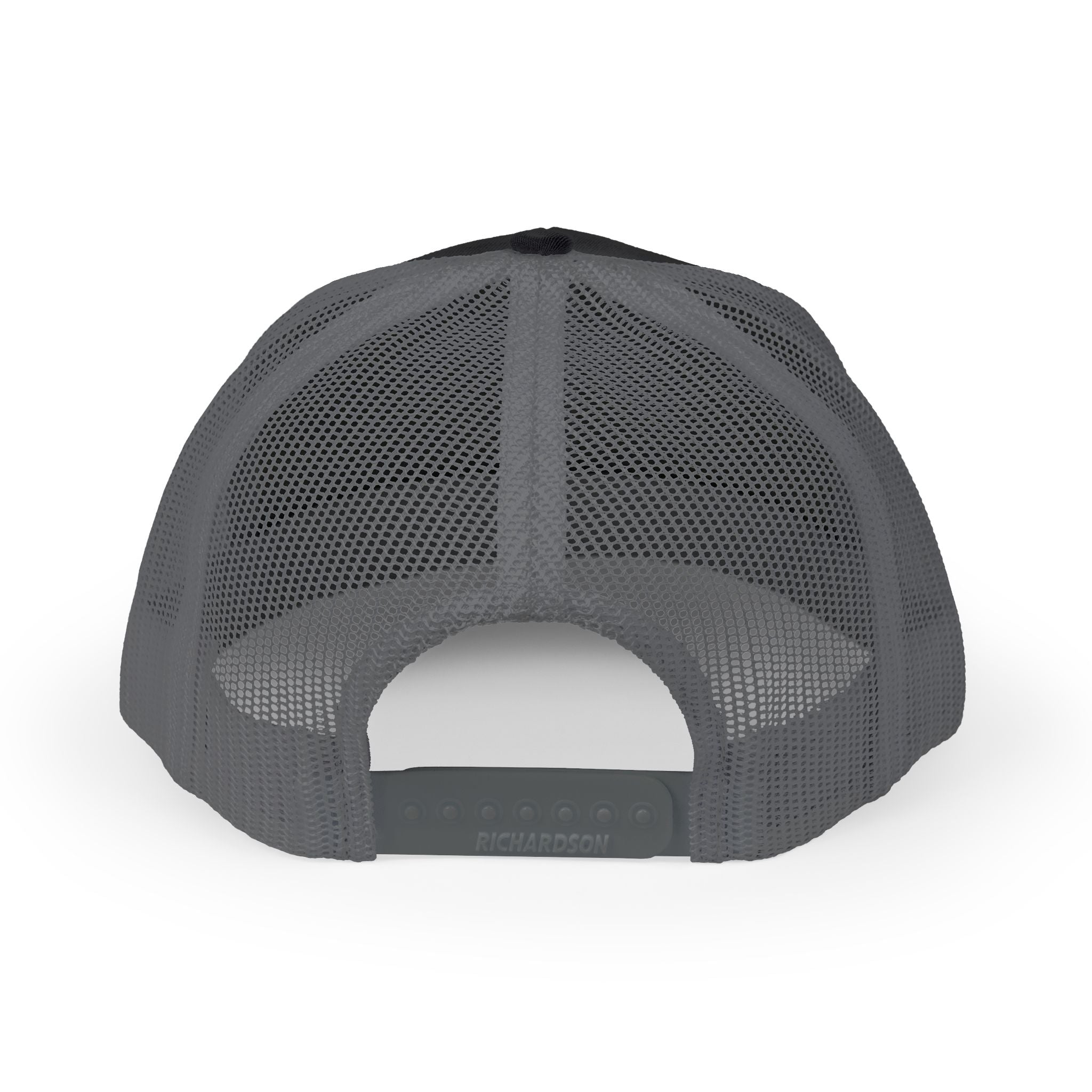 Built In Silence Snapback Trucker Cap — Bold Gold Embroidered Mesh Hat