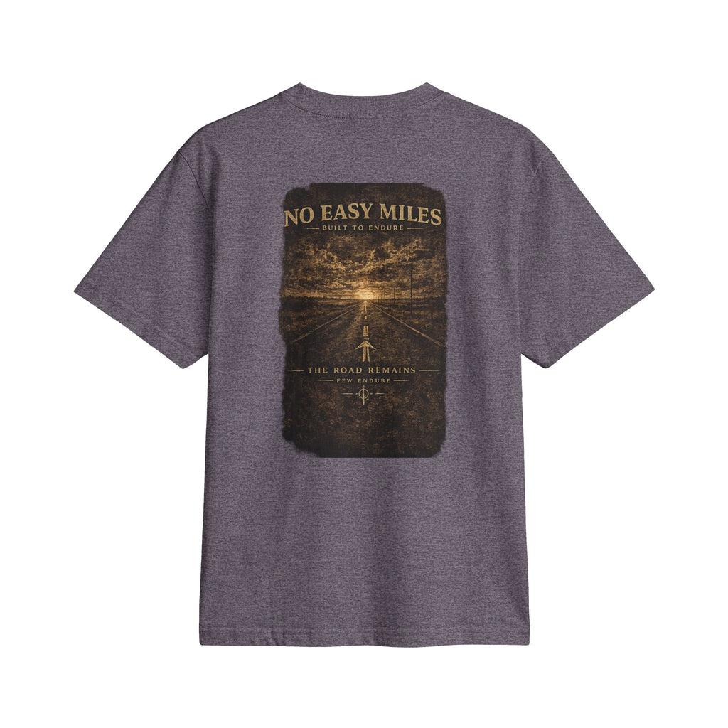 No Easy Miles Graphic Tee — Inspirational Running Shirt