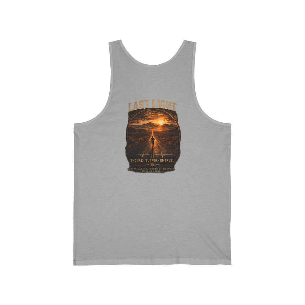 Last Light Scenic Tank Top — Sunset Adventure Graphic Jersey Tank