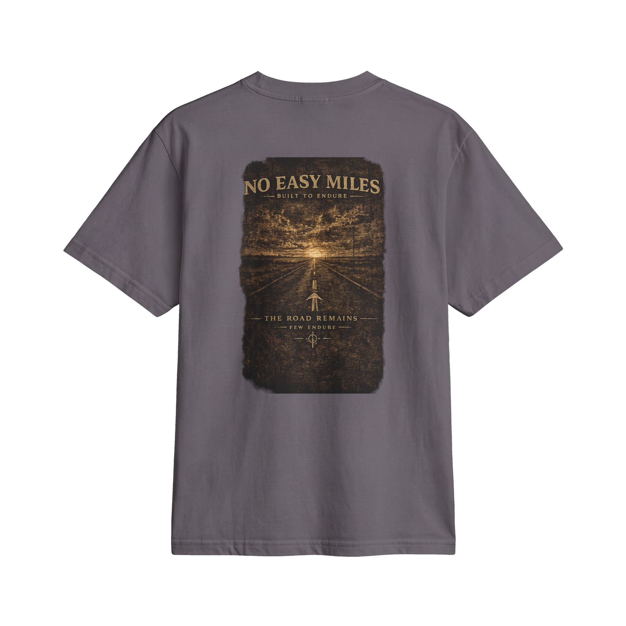 No Easy Miles Graphic Tee — Inspirational Running Shirt