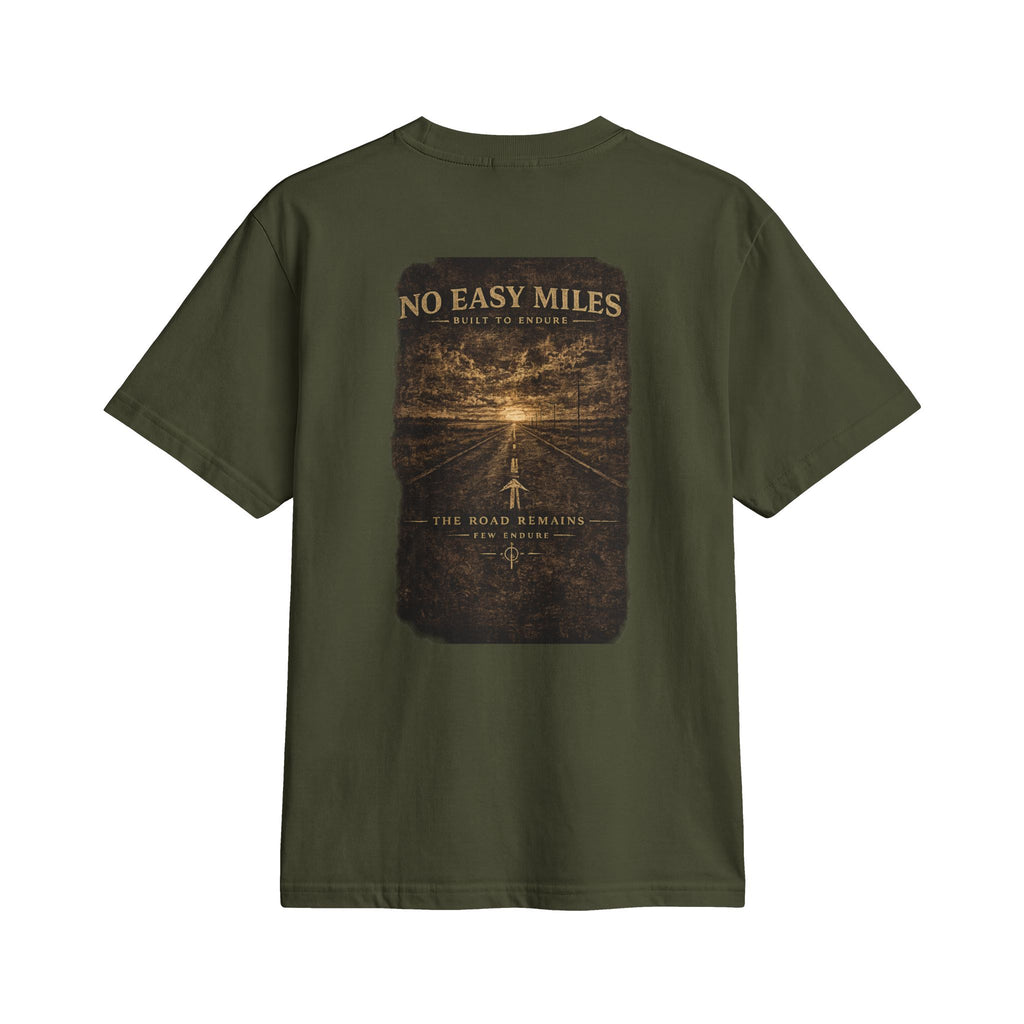 No Easy Miles Graphic Tee — Inspirational Running Shirt