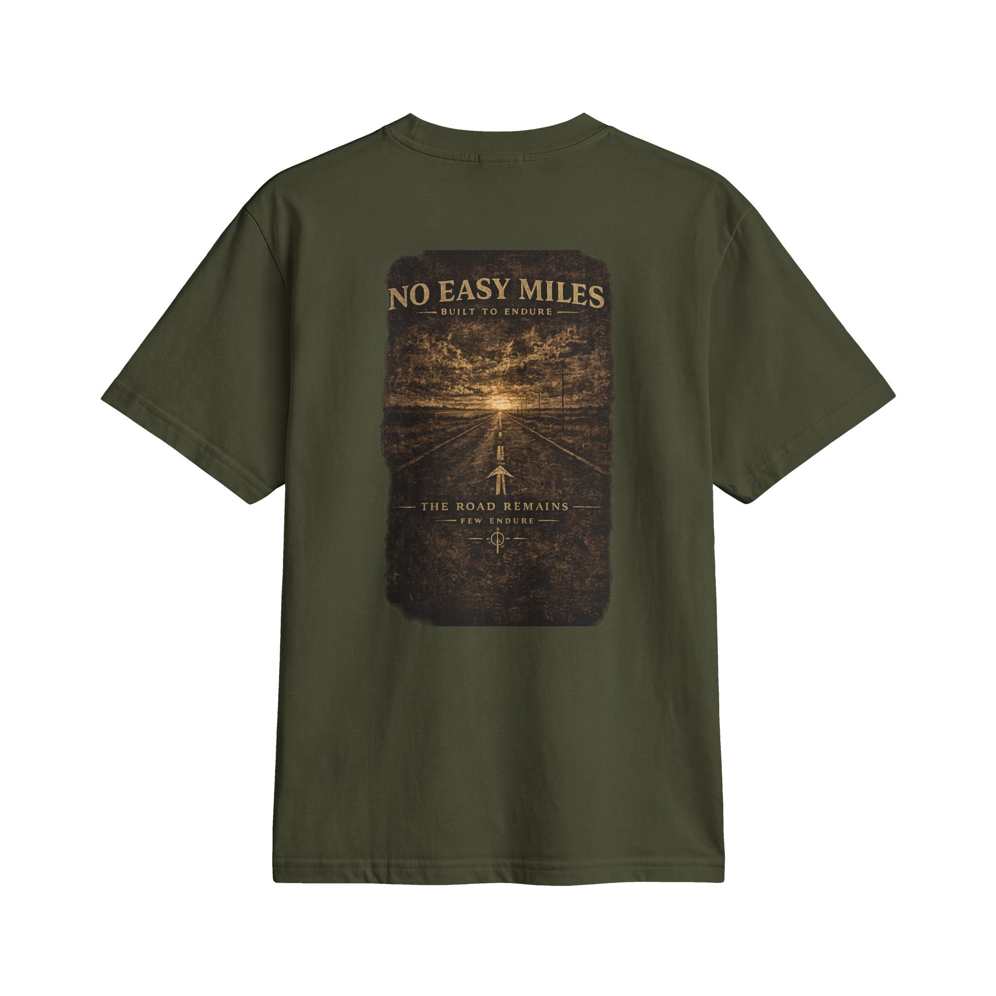 No Easy Miles Graphic Tee — Inspirational Running Shirt