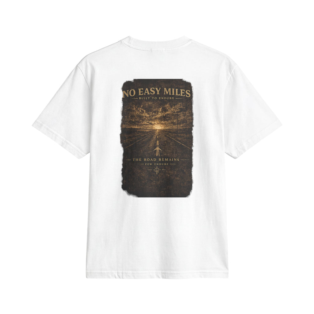 No Easy Miles Graphic Tee — Inspirational Running Shirt