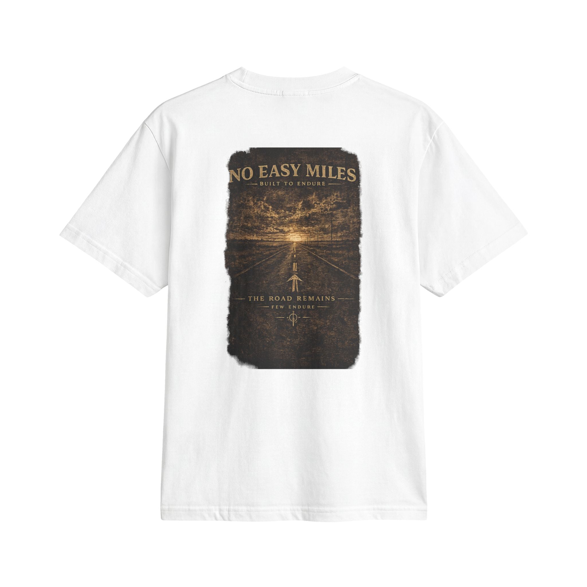 No Easy Miles Graphic Tee — Inspirational Running Shirt