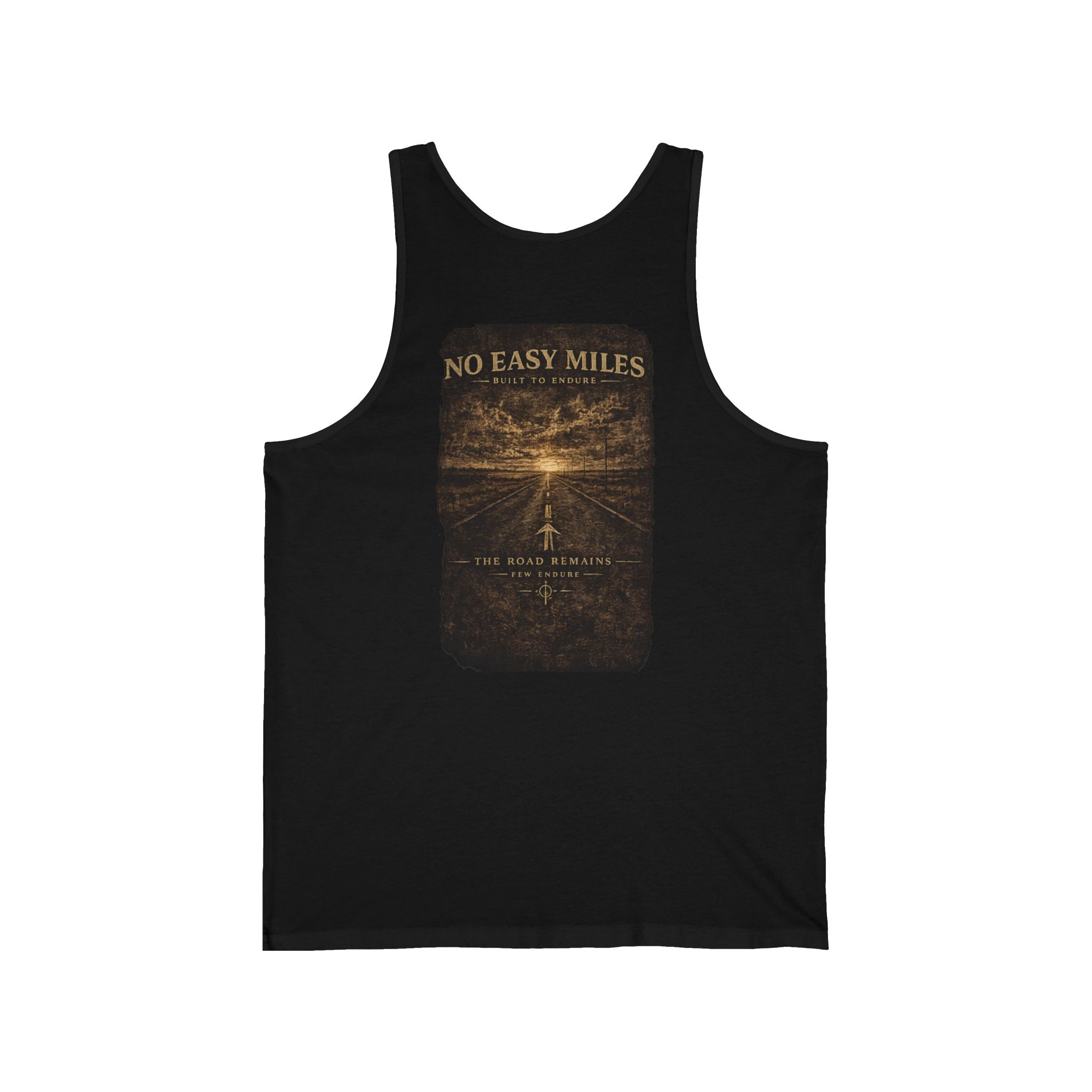No Easy Miles Tank Top — Vintage Road Trip Graphic Jersey Tank