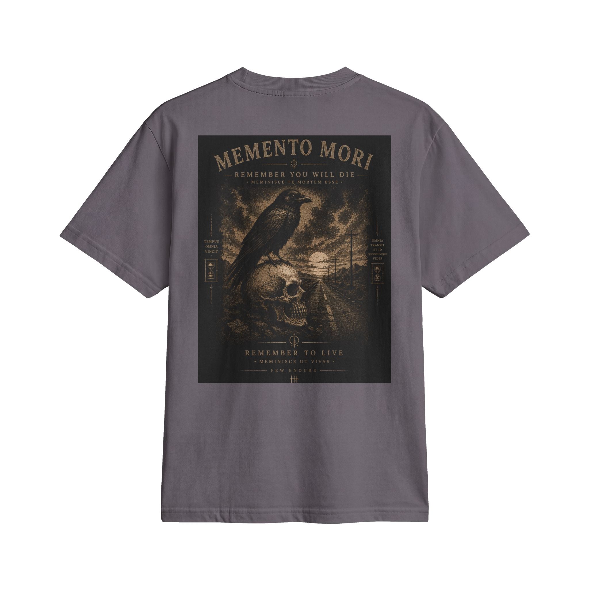 Memento Mori Graphic T-Shirt — Raven & Skull Vintage Tee