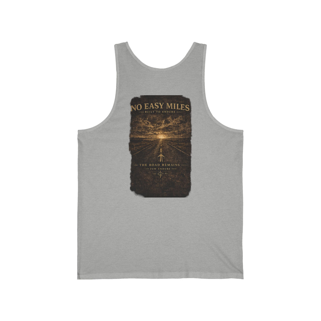 No Easy Miles Tank Top — Vintage Road Trip Graphic Jersey Tank