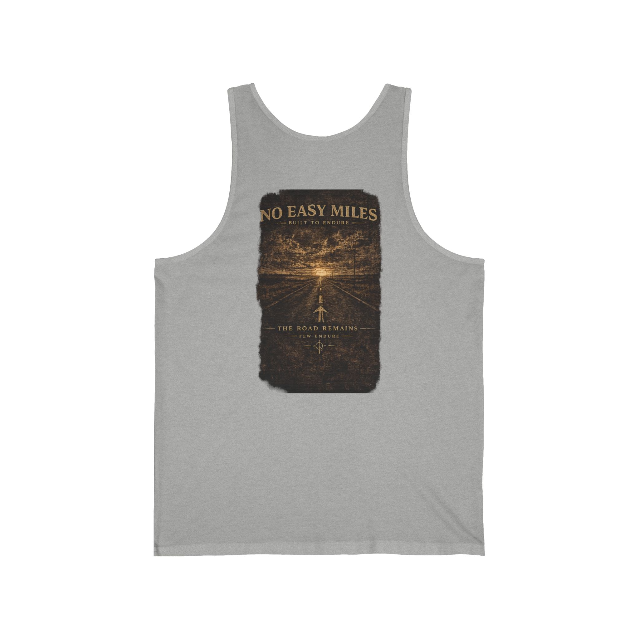 No Easy Miles Tank Top — Vintage Road Trip Graphic Jersey Tank
