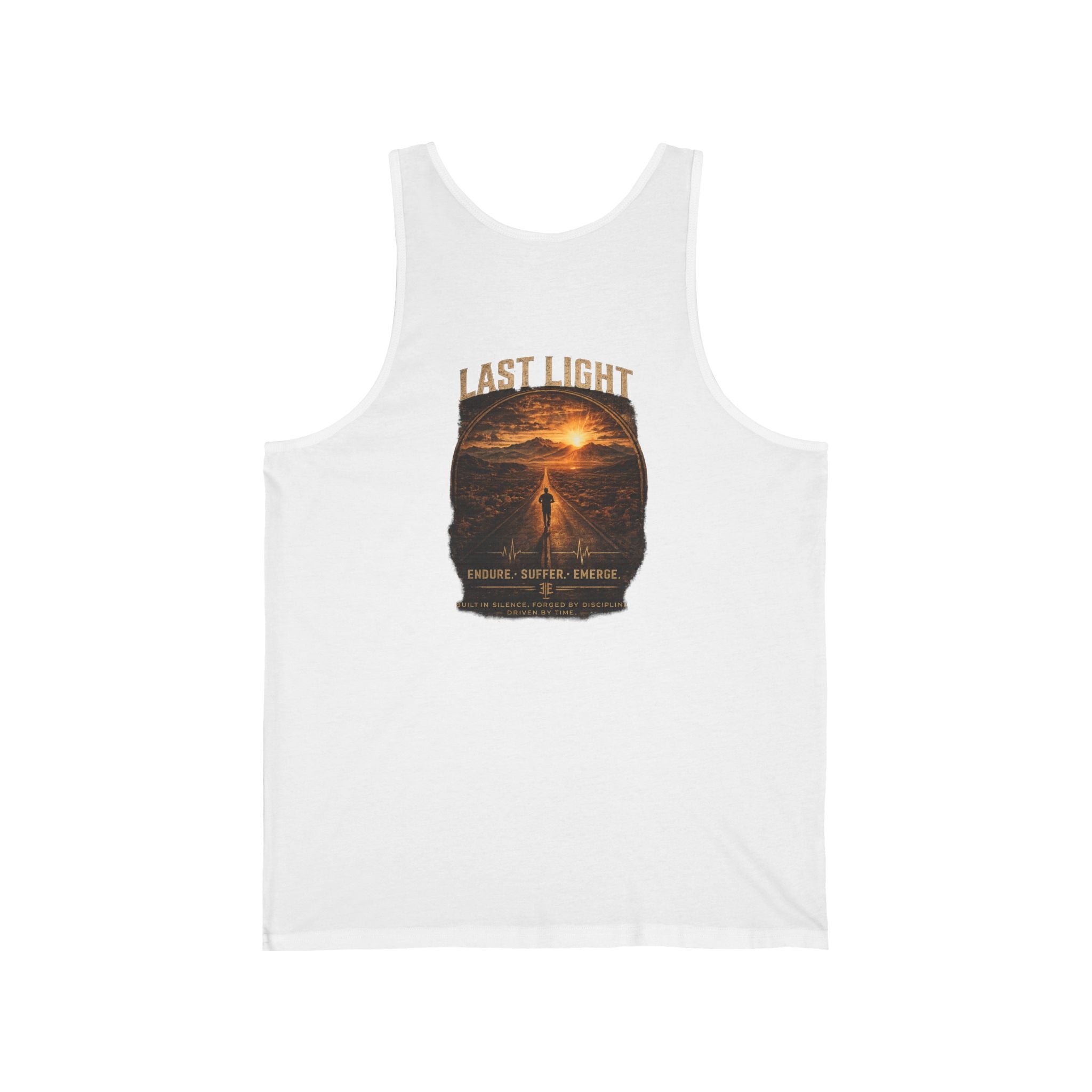 Last Light Scenic Tank Top — Sunset Adventure Graphic Jersey Tank