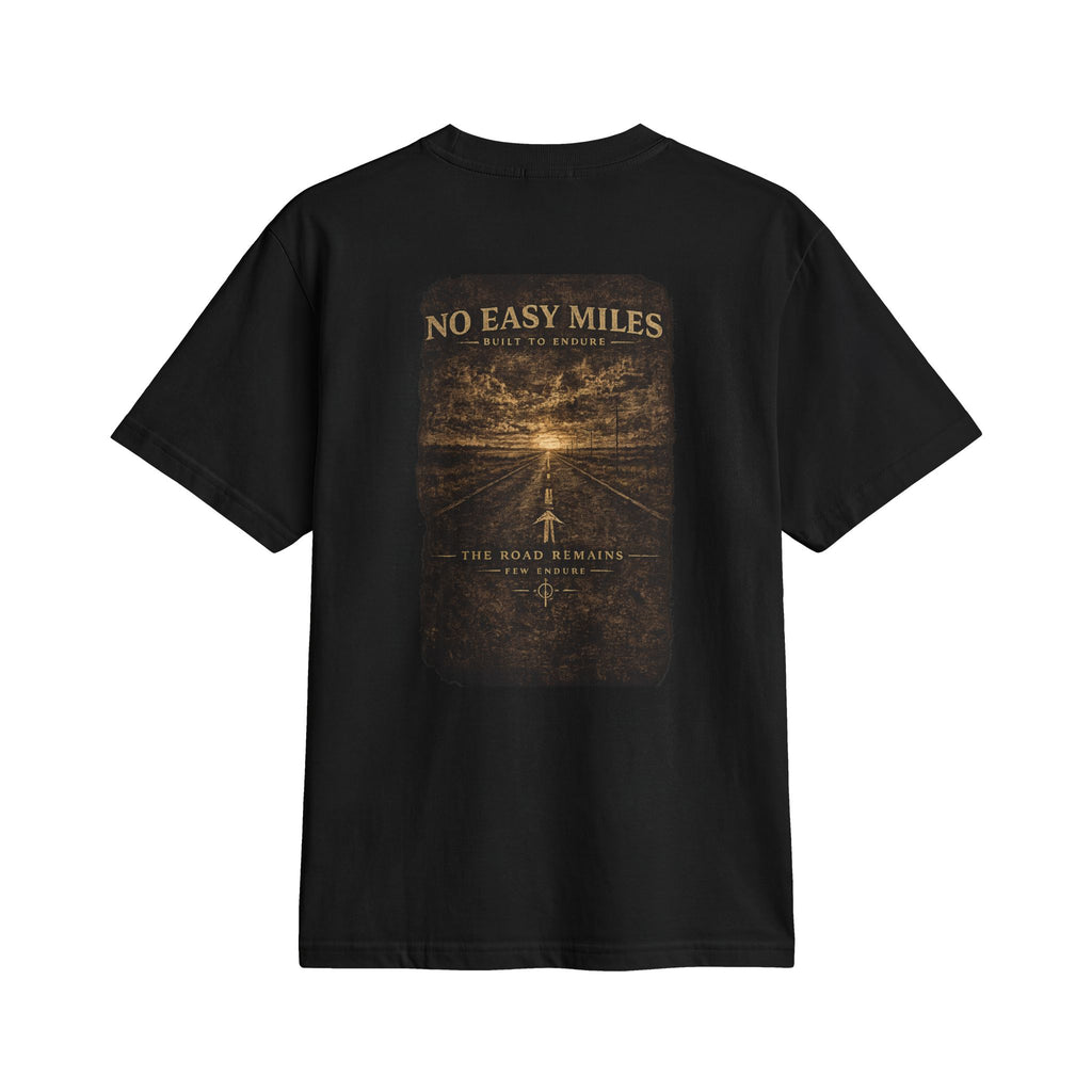 No Easy Miles Graphic Tee — Inspirational Running Shirt